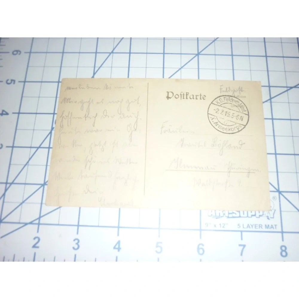 1910s Imperial Feldpost X Armeekorps 10th Corps Eastern Front RPPC